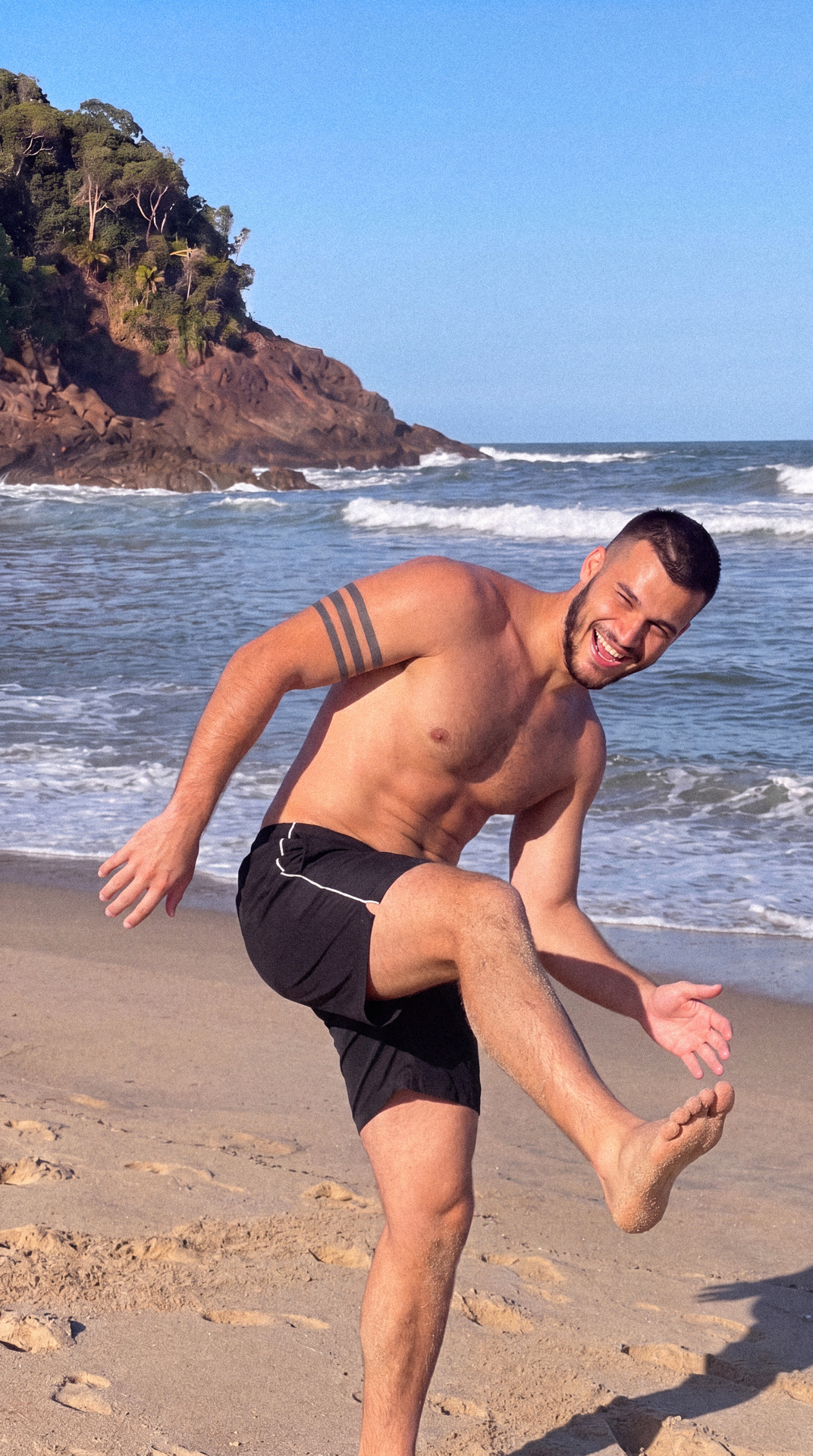 Brincando na areia